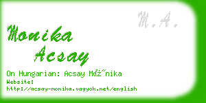 monika acsay business card